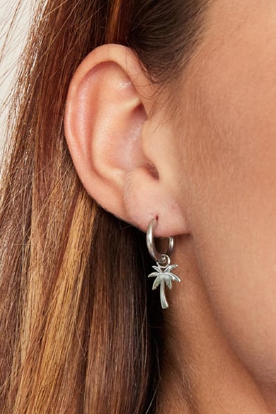 Earrings Summer Palm Gold Color Stainless Steel h5 Picture3